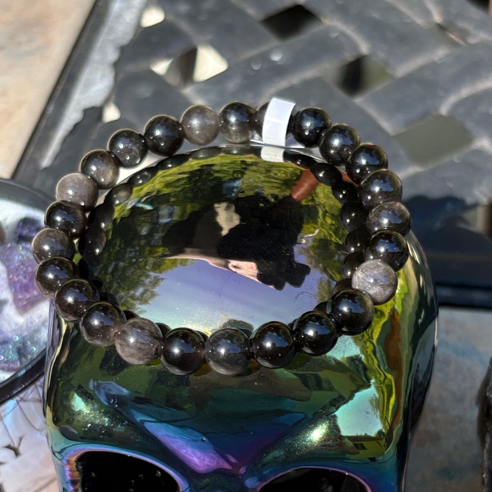 Silver Sheen Obsidian 8mm